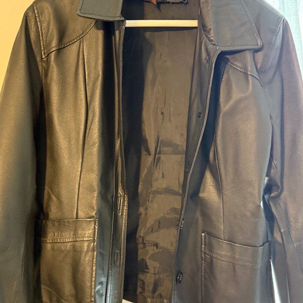 90's Ladies Cayenne Leather Jacket sz M